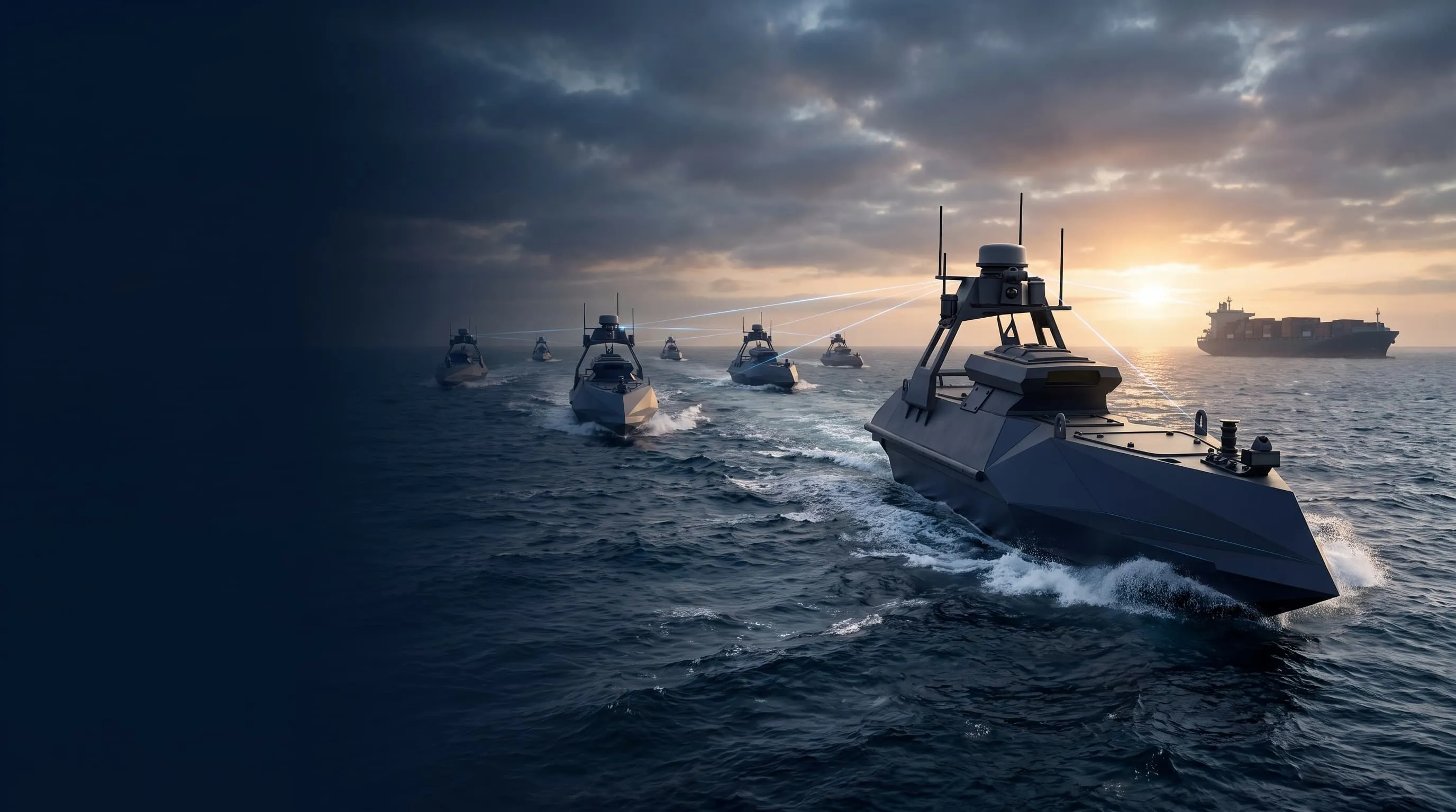 A SEALINK fleet at sea